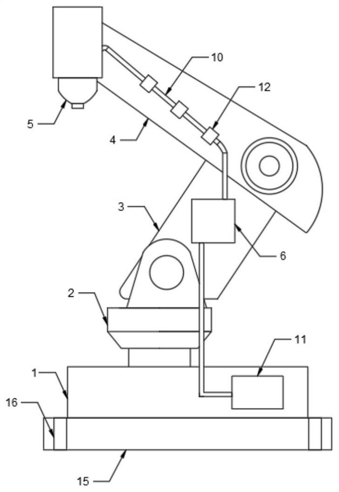 Robot welding arm