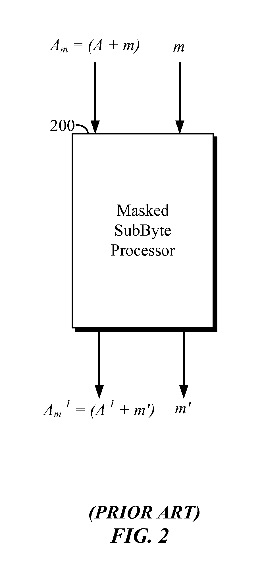 Cryptographic cipher with finite subfield lookup tables for use in masked operations