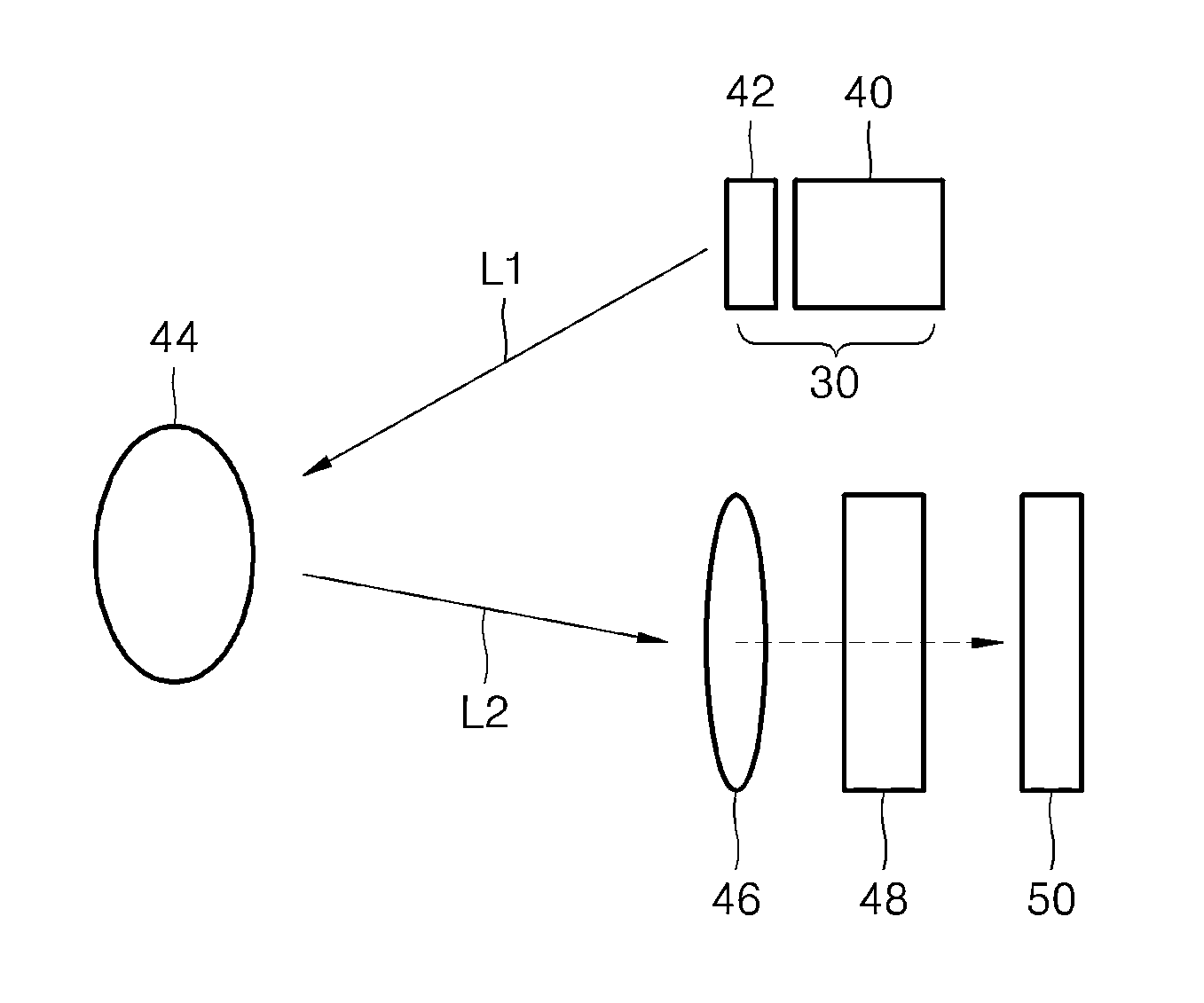 Camera for measuring depth image and method of measuring depth image using the same