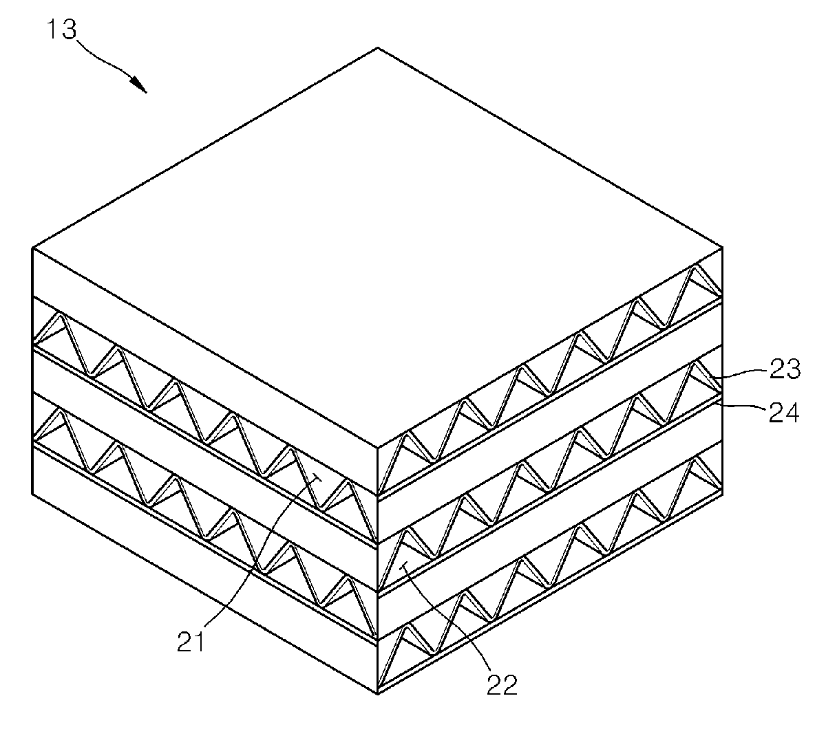 Heat conduction unit with improved laminar