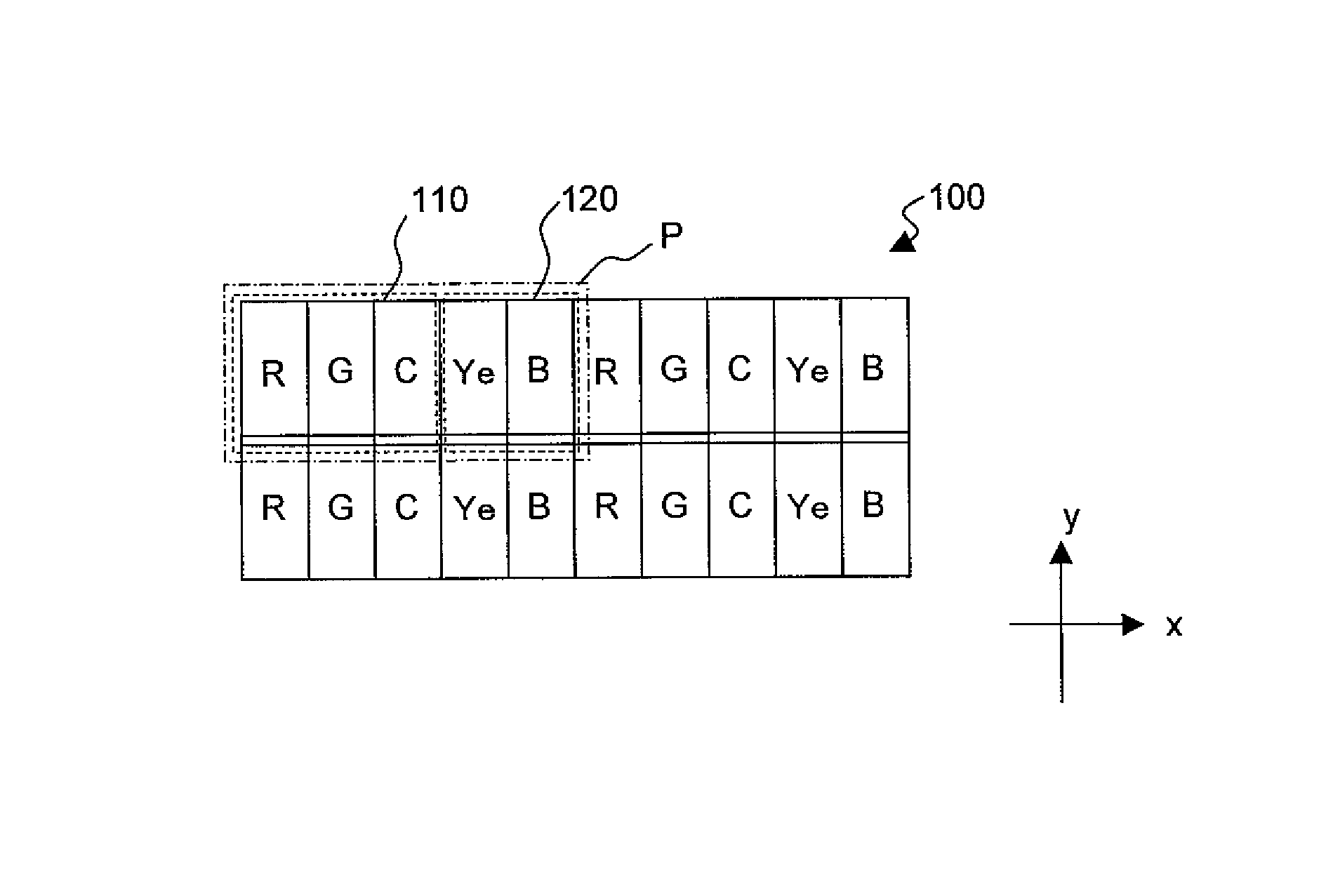 Multi primary color display device