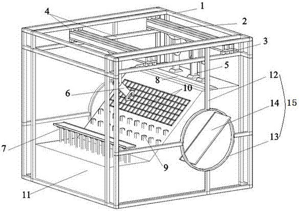 Piled anchor supporting and protecting model test system for fractured rock slope engineering