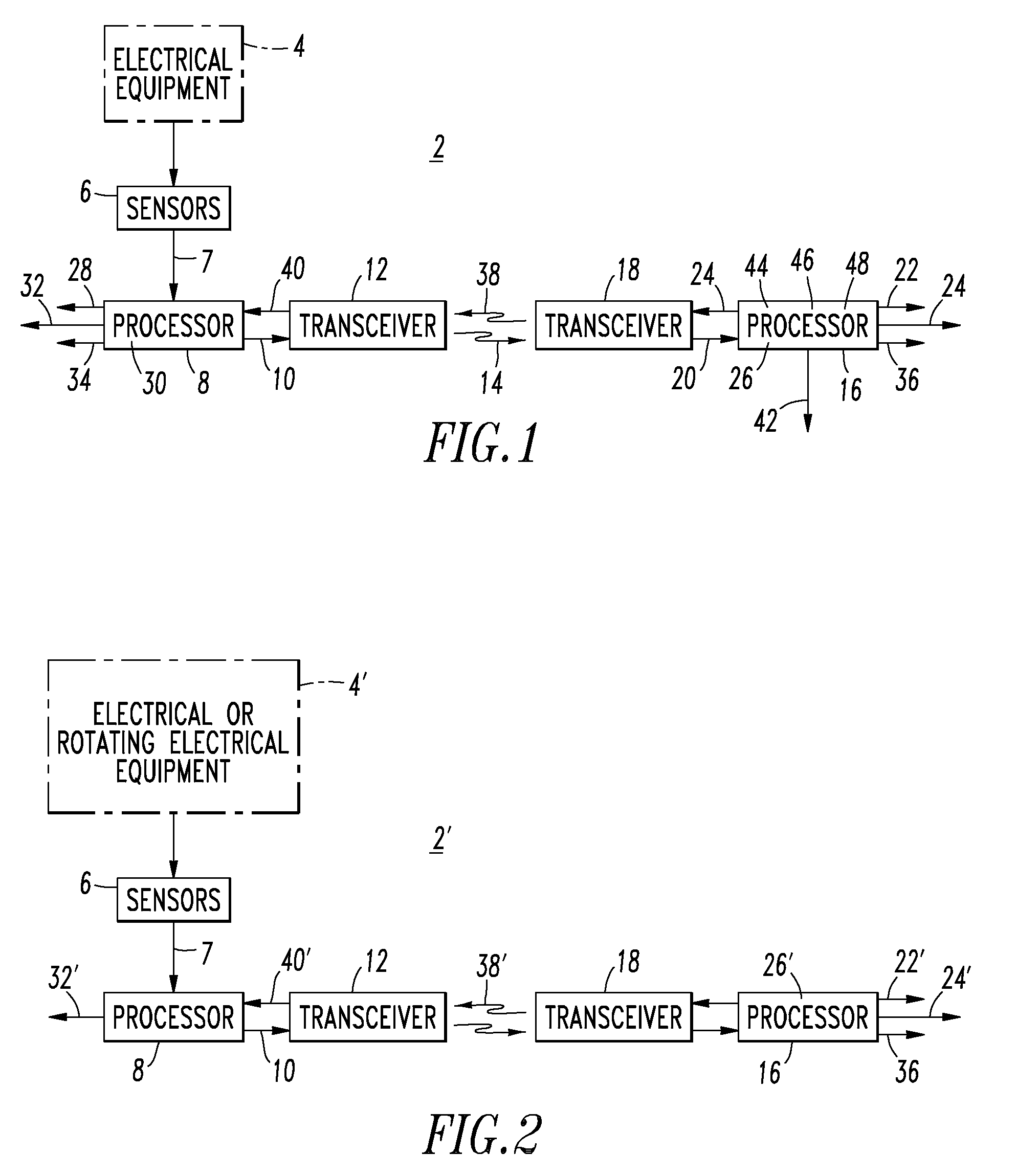 System for monitoring electrical equipment and providing predictive diagnostics therefor