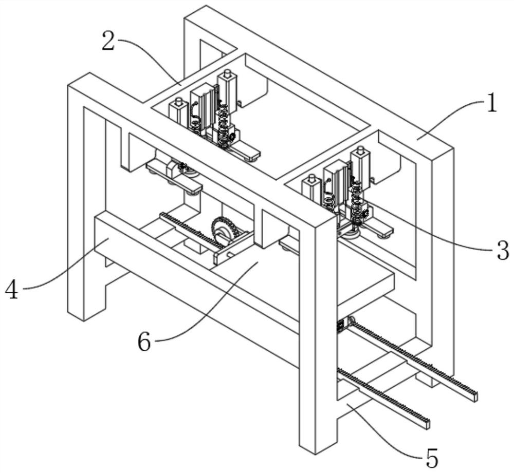 A back slotting device for wood floor processing