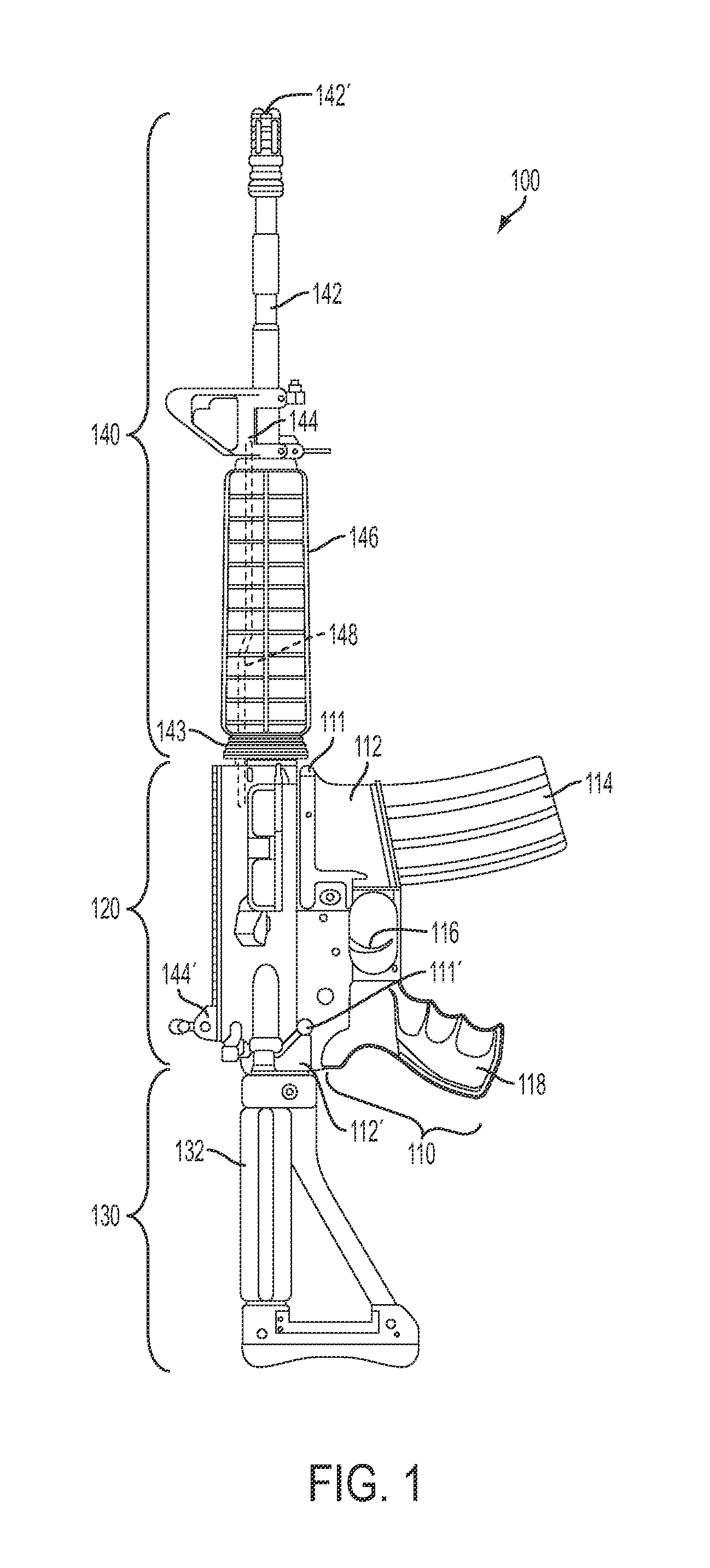 Hybrid upper receiver for a rifle