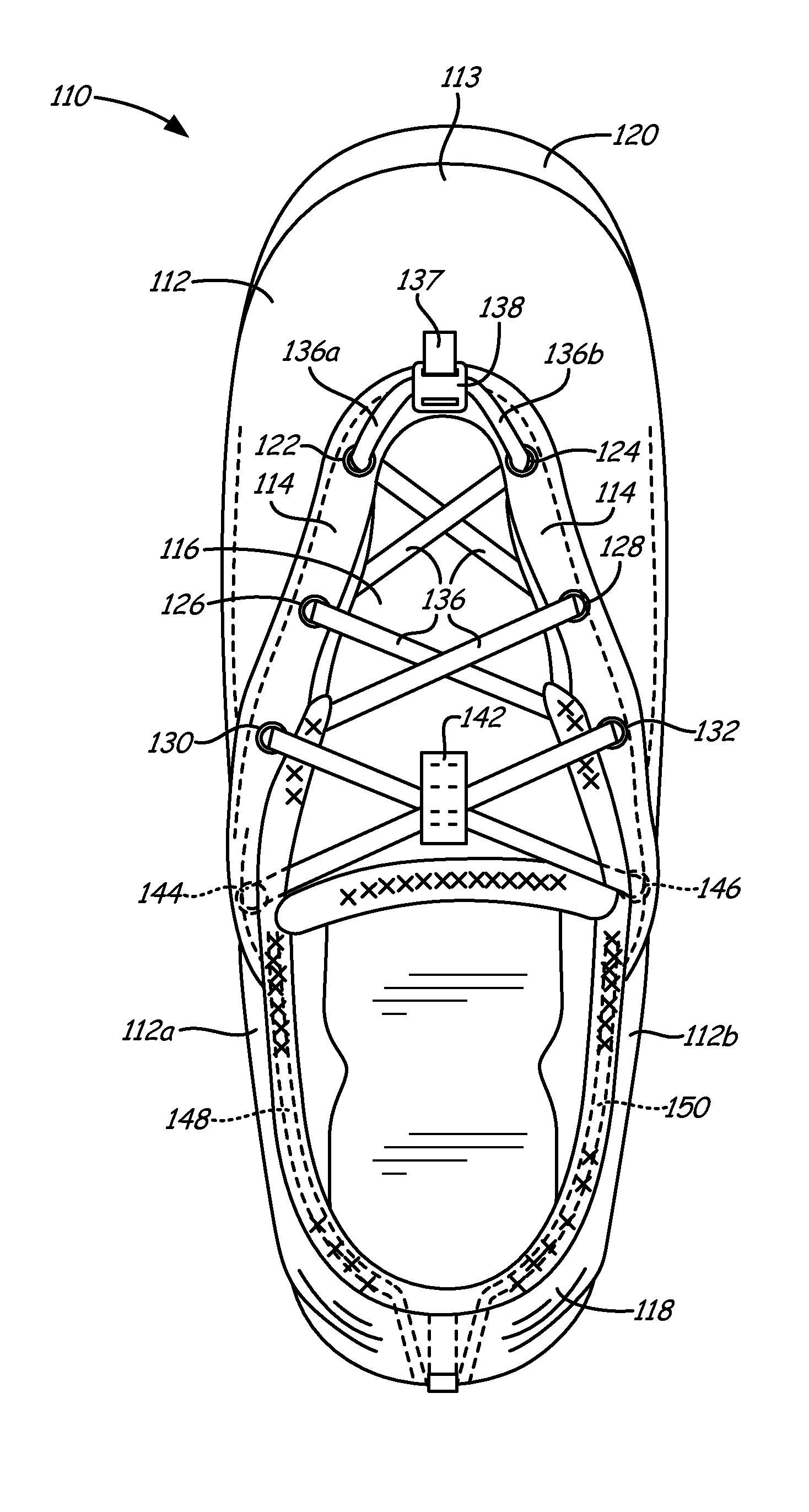 Automated tightening shoe