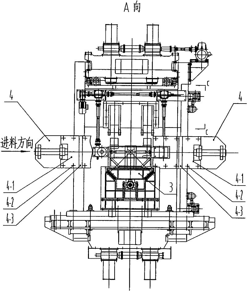 Diagonal rolling double-roller puncher having cast-weld structure