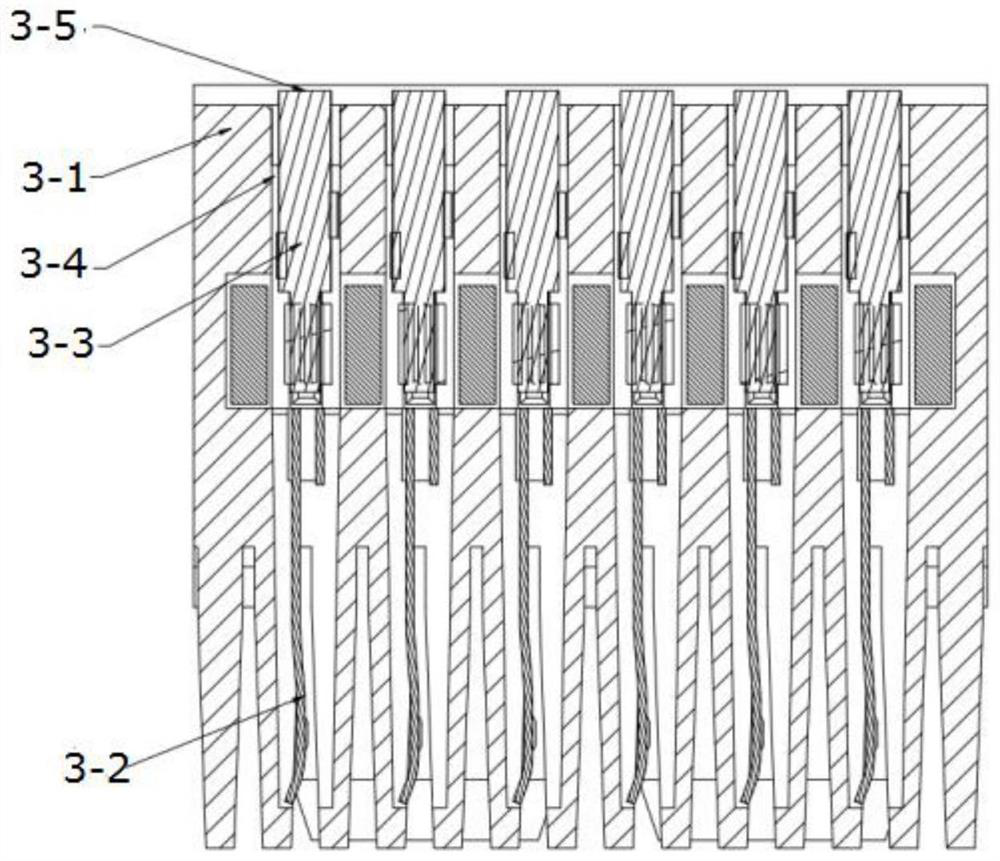 FPC flexible wire harness connecting plate structure for fuel cell stack inspection