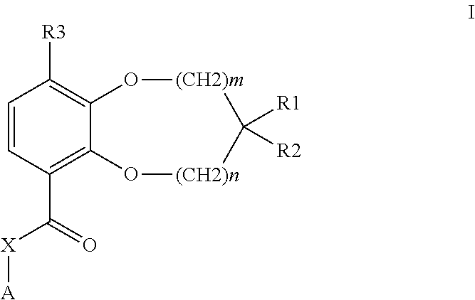 Benzodioxole or benzodioxepine heterocyclic compounds as phosphodiesterase inhibitors