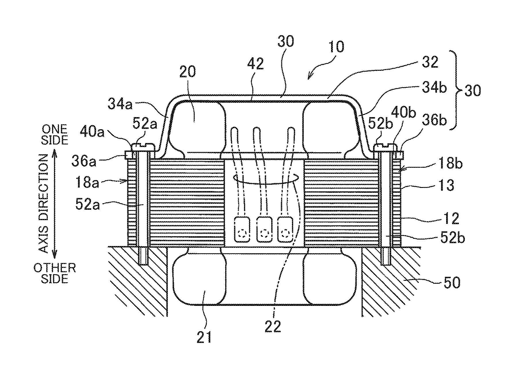 Rotary electric machine stator