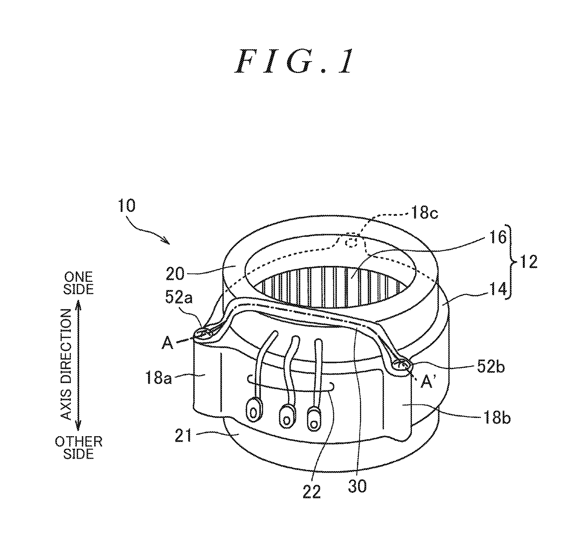 Rotary electric machine stator