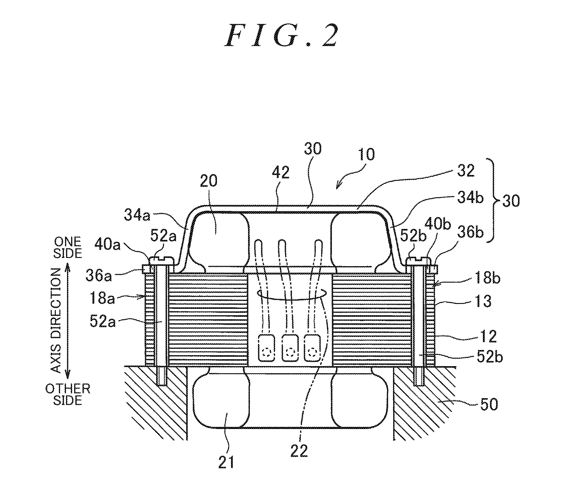 Rotary electric machine stator