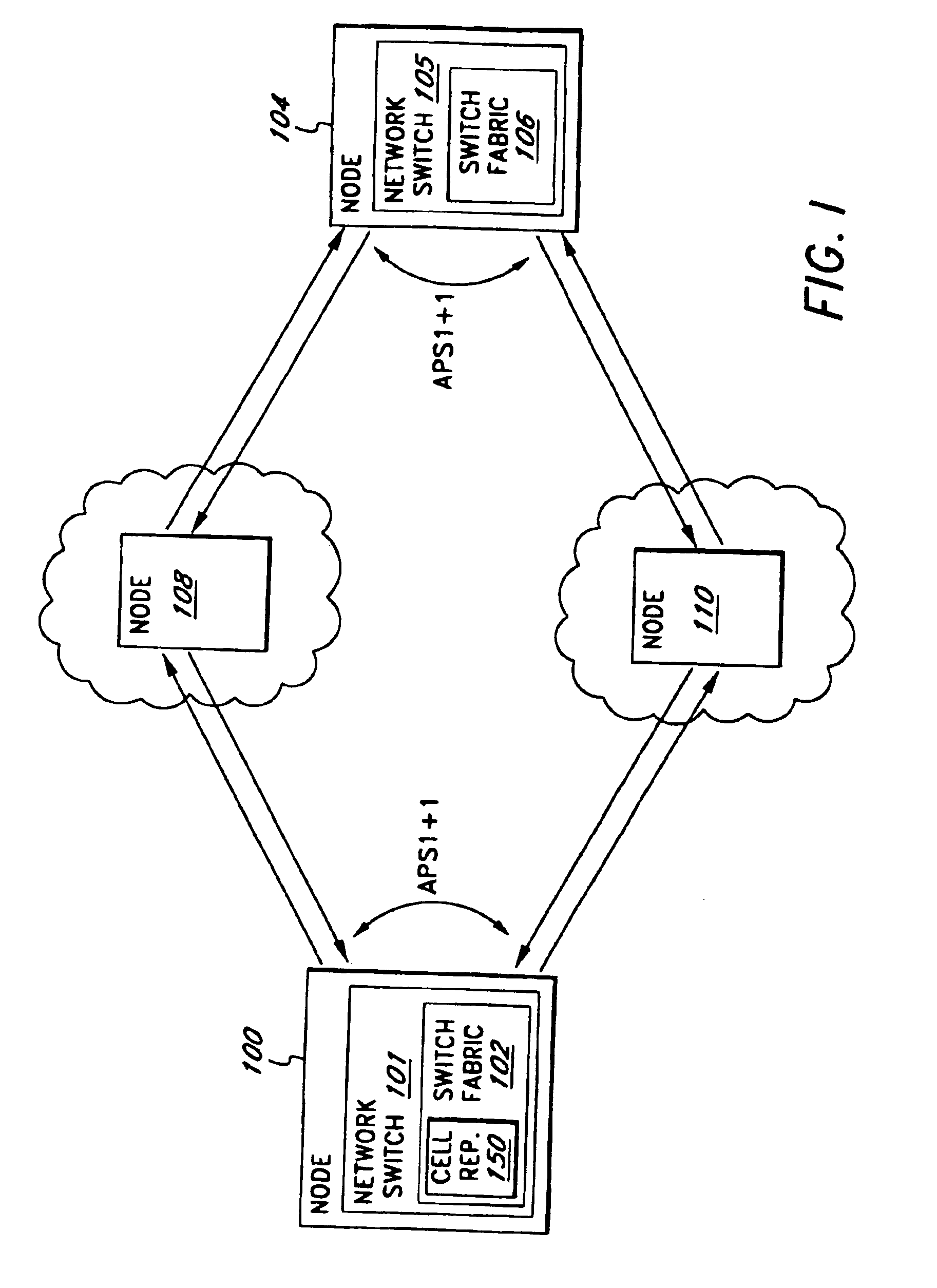 Method for implementing automatic protection switching (APS) using cell replication