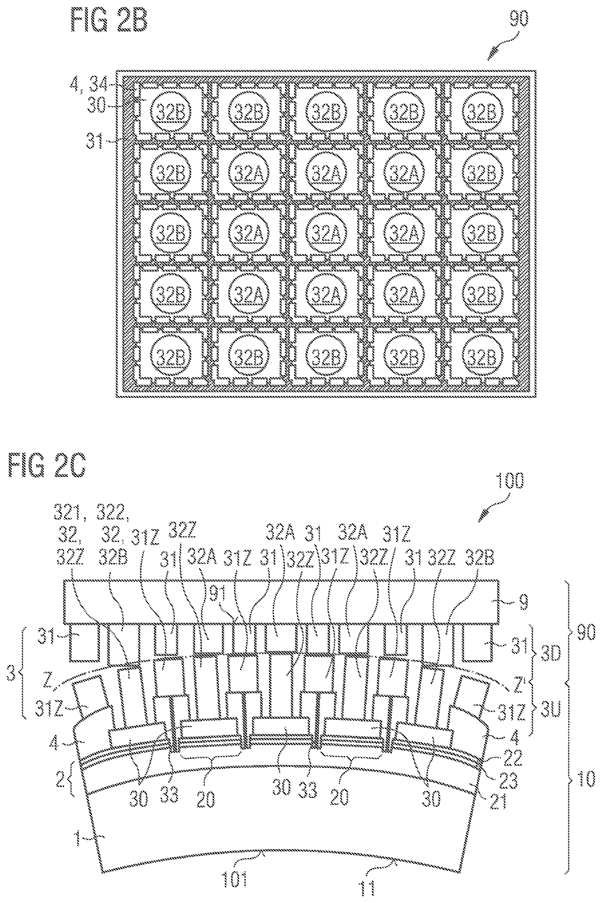 Component with geometrically adapted contact structure and method for producing the same