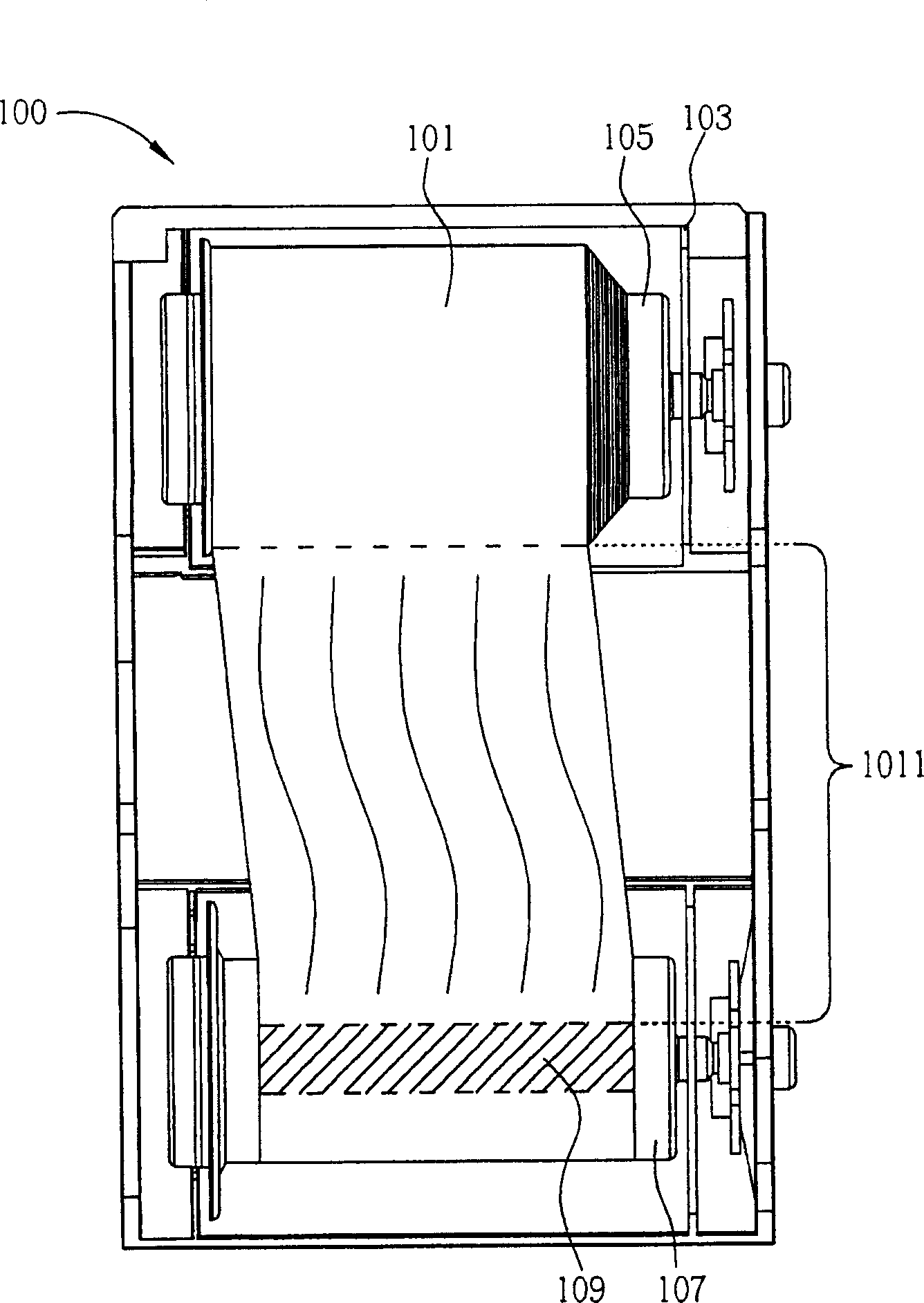 Ink-ribbon transfer device capable of fixing rotary roller