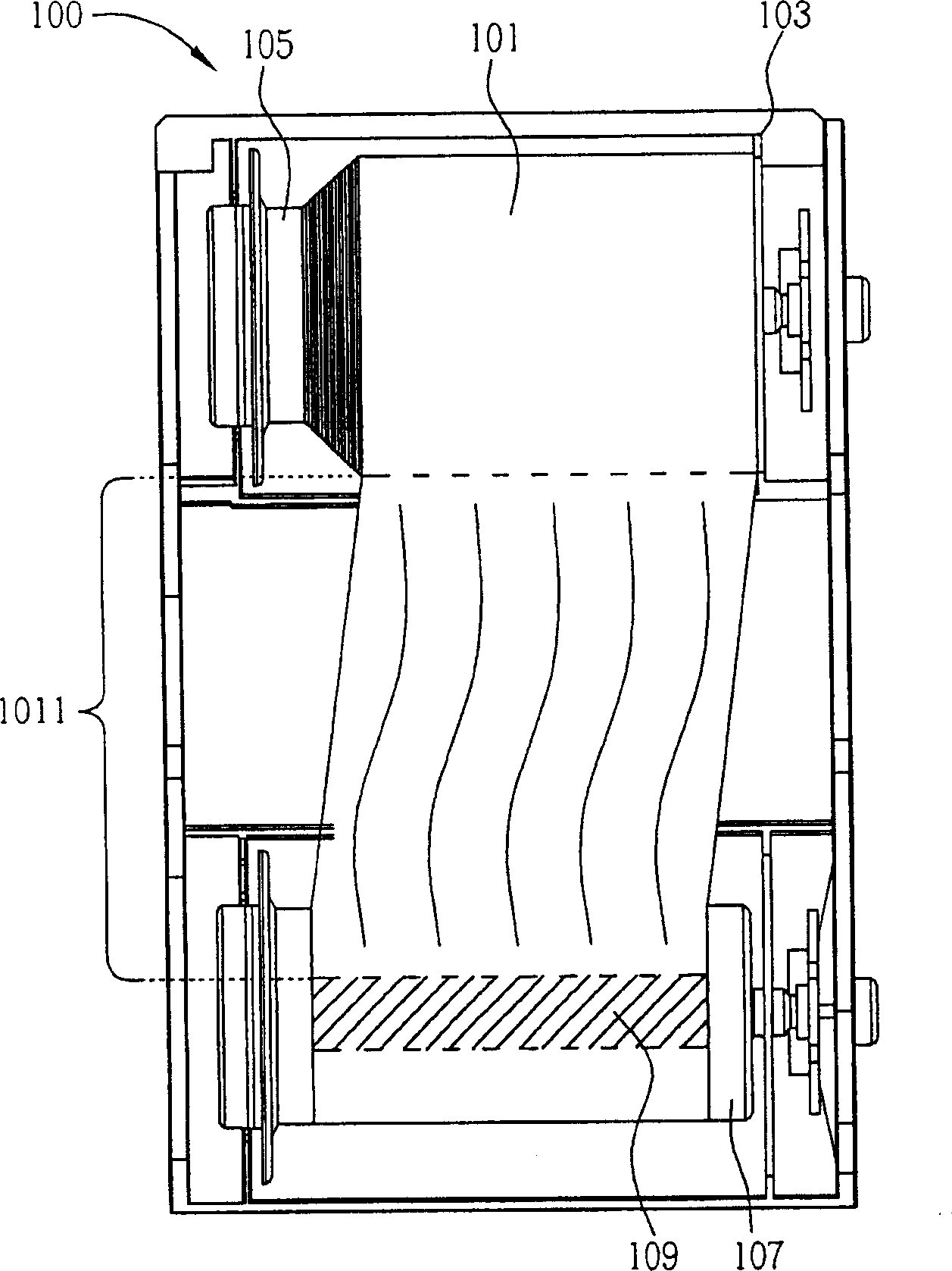 Ink-ribbon transfer device capable of fixing rotary roller