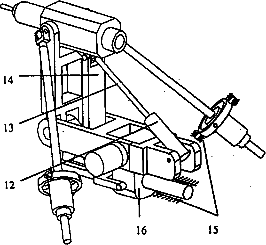 Three-translation degree of freedom parallel mechanism having asymmetric branch chain