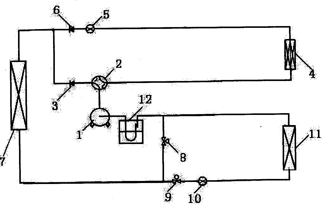 Electric automobile heat-pump air-conditioning system