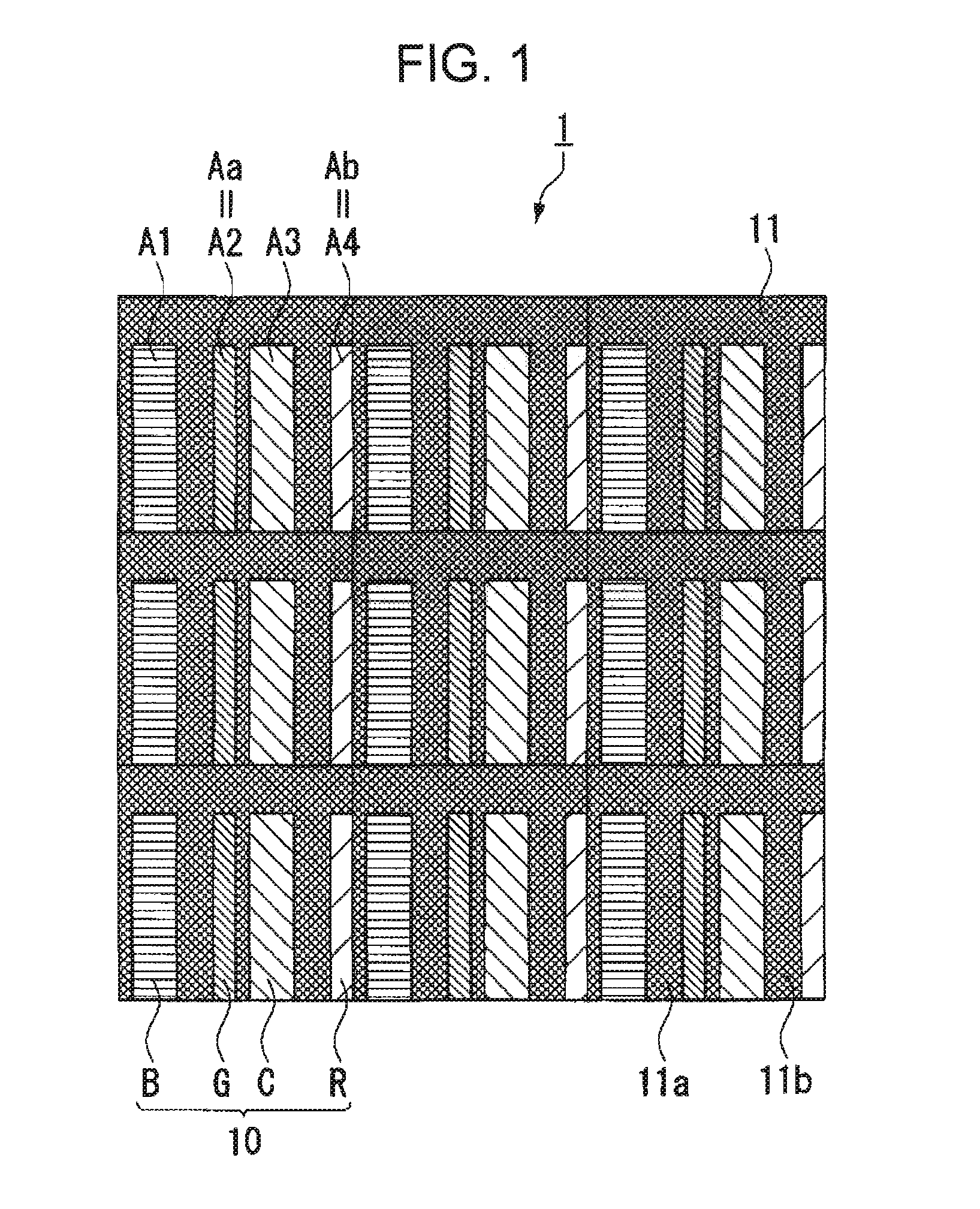 Display device, method of disposing pixels, and pixel disposition program