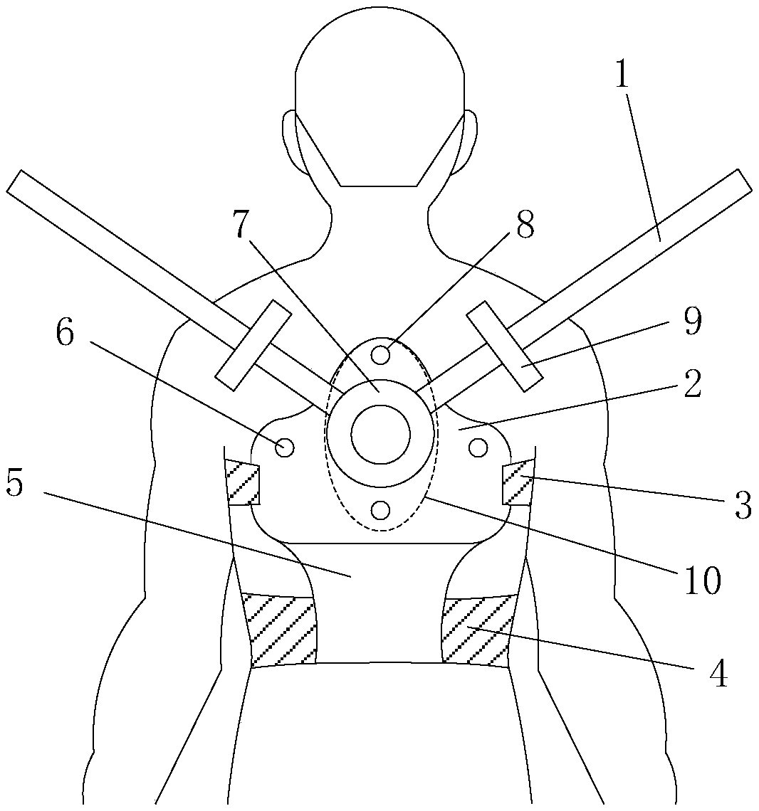 A back stretching and massage device for medical care