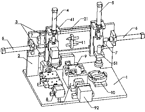 A lens automatic pressing device for a projection unit