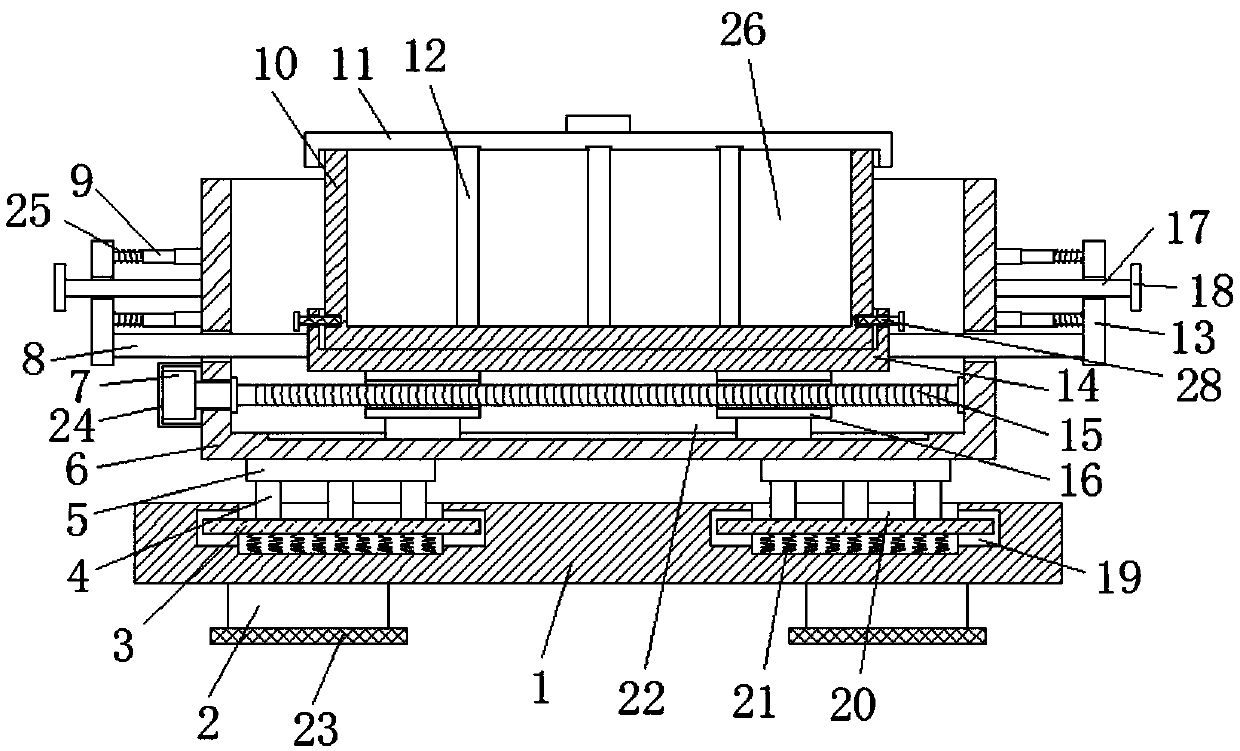 Vibration platform for environment-friendly cement balancing weight