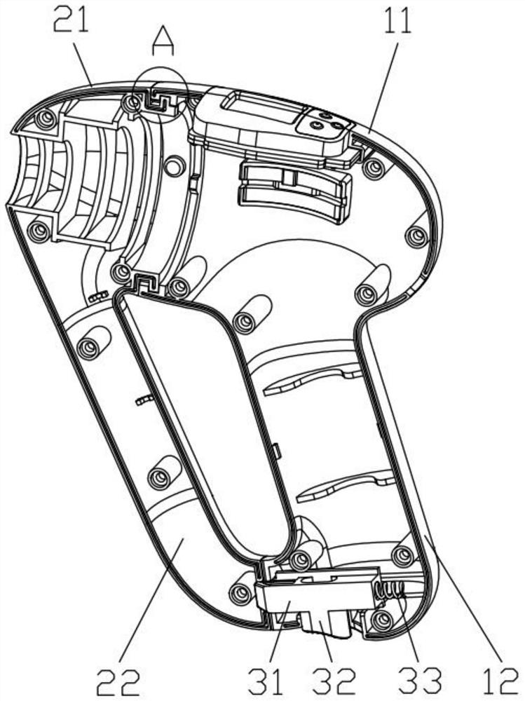 Massager shell, massager bracket and massager