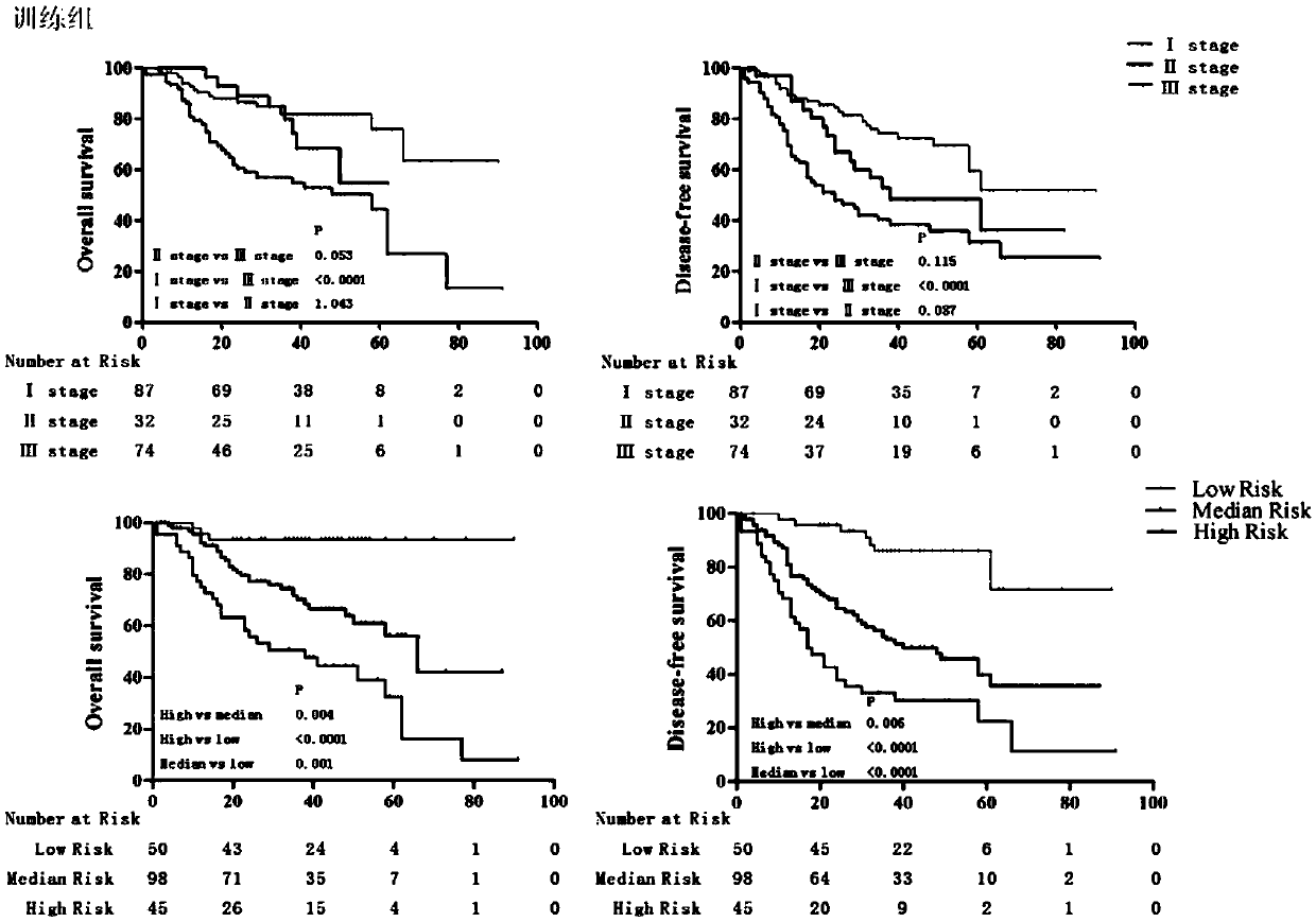 Application of 4-LncRNA molecular tags in prognosis evaluation of lung cancer