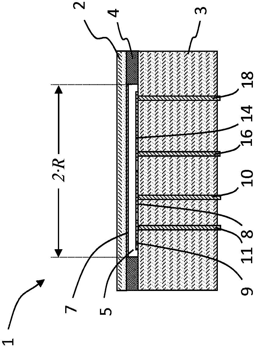 Ceramic pressure measurement cell having at least one temperature transducer and pressure sensor having a pressure measurement cell of this type