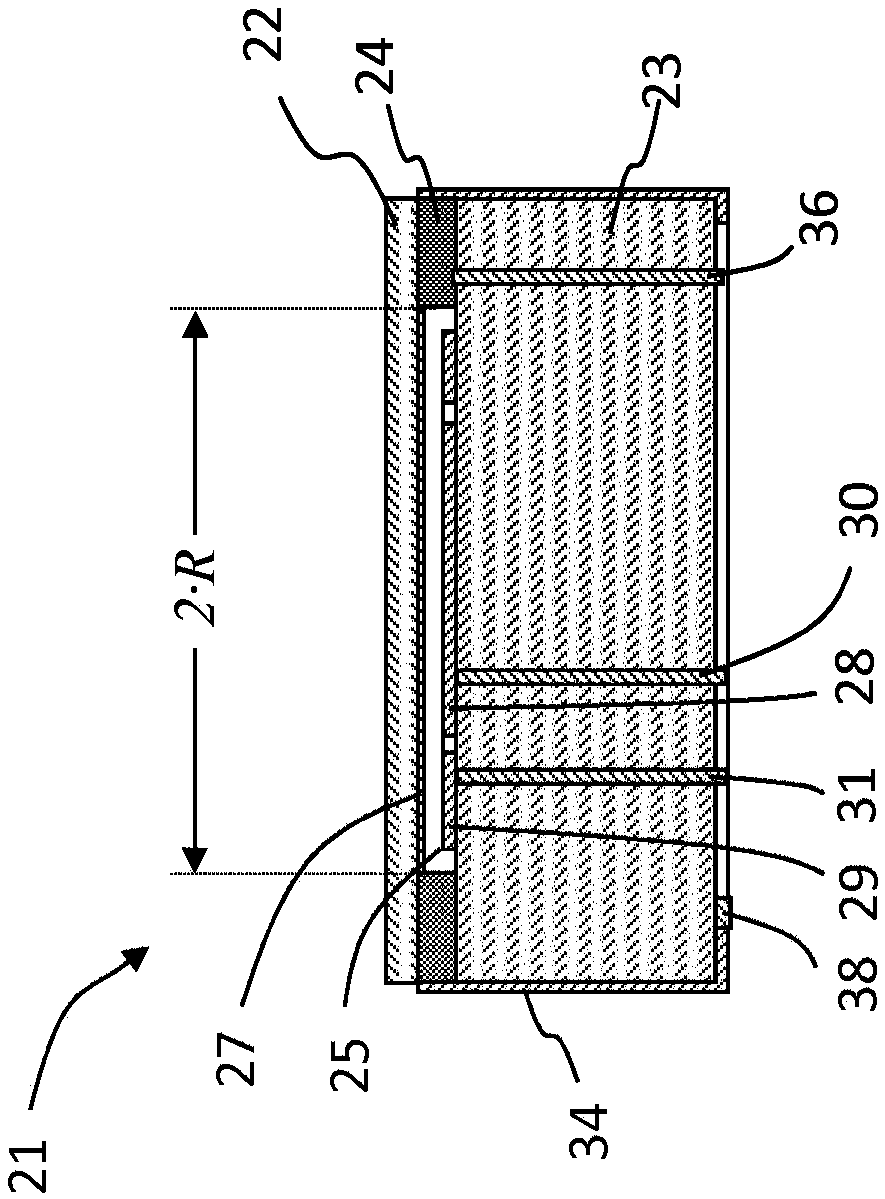 Ceramic pressure measurement cell having at least one temperature transducer and pressure sensor having a pressure measurement cell of this type