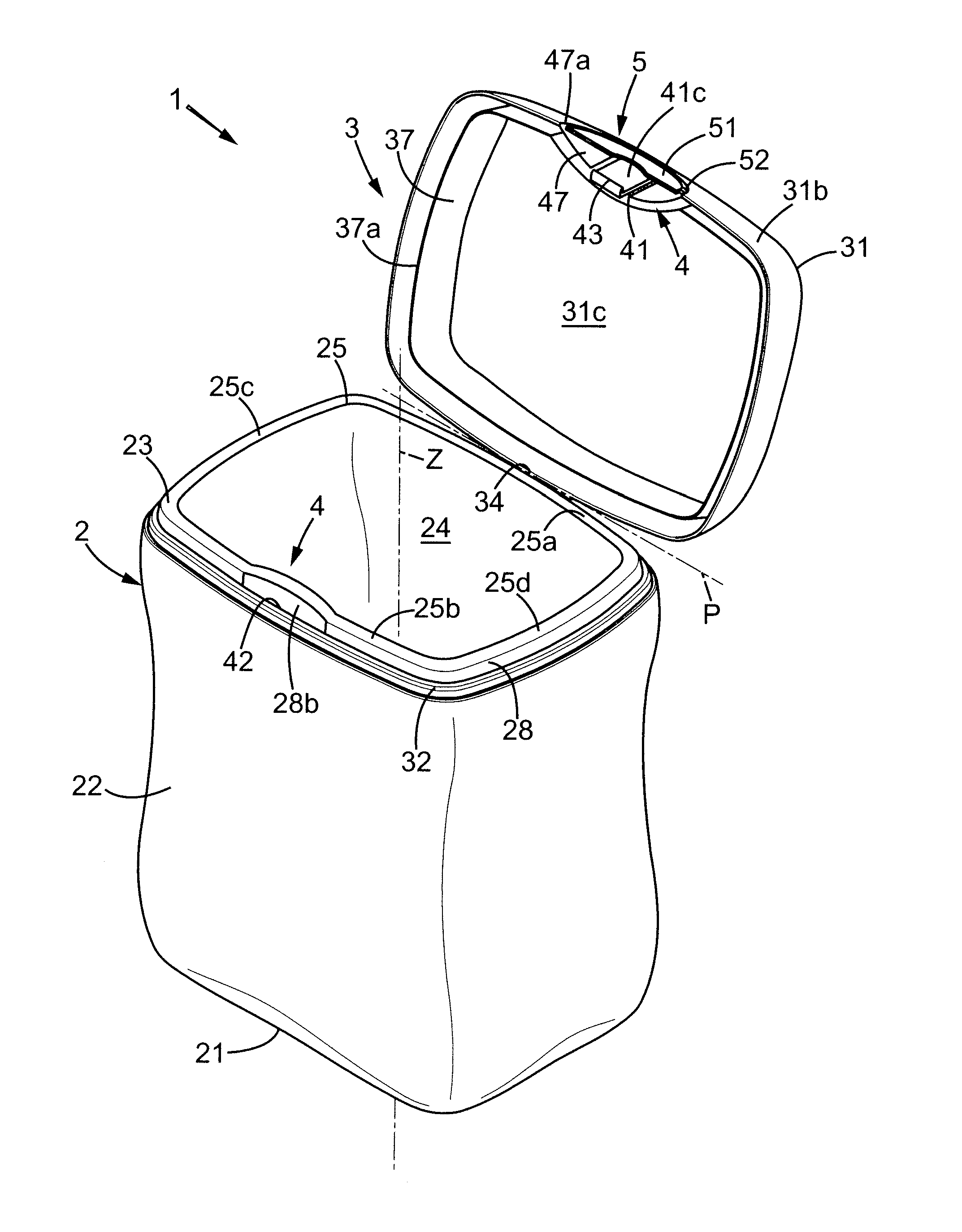 Locking device for reclosable package