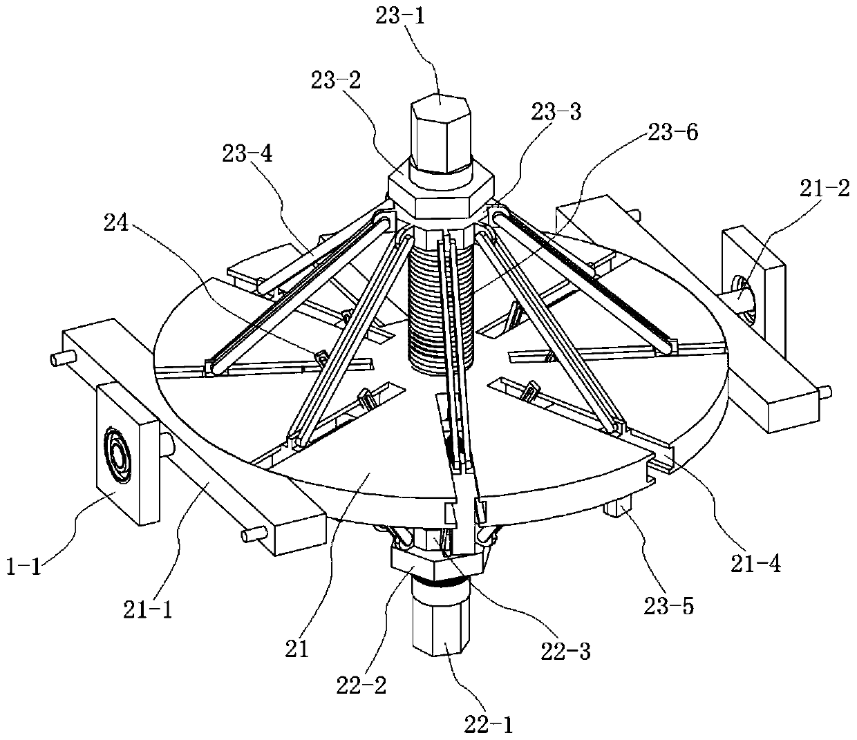 Auxiliary shape rectification welding tool for circular ring part quick clamping