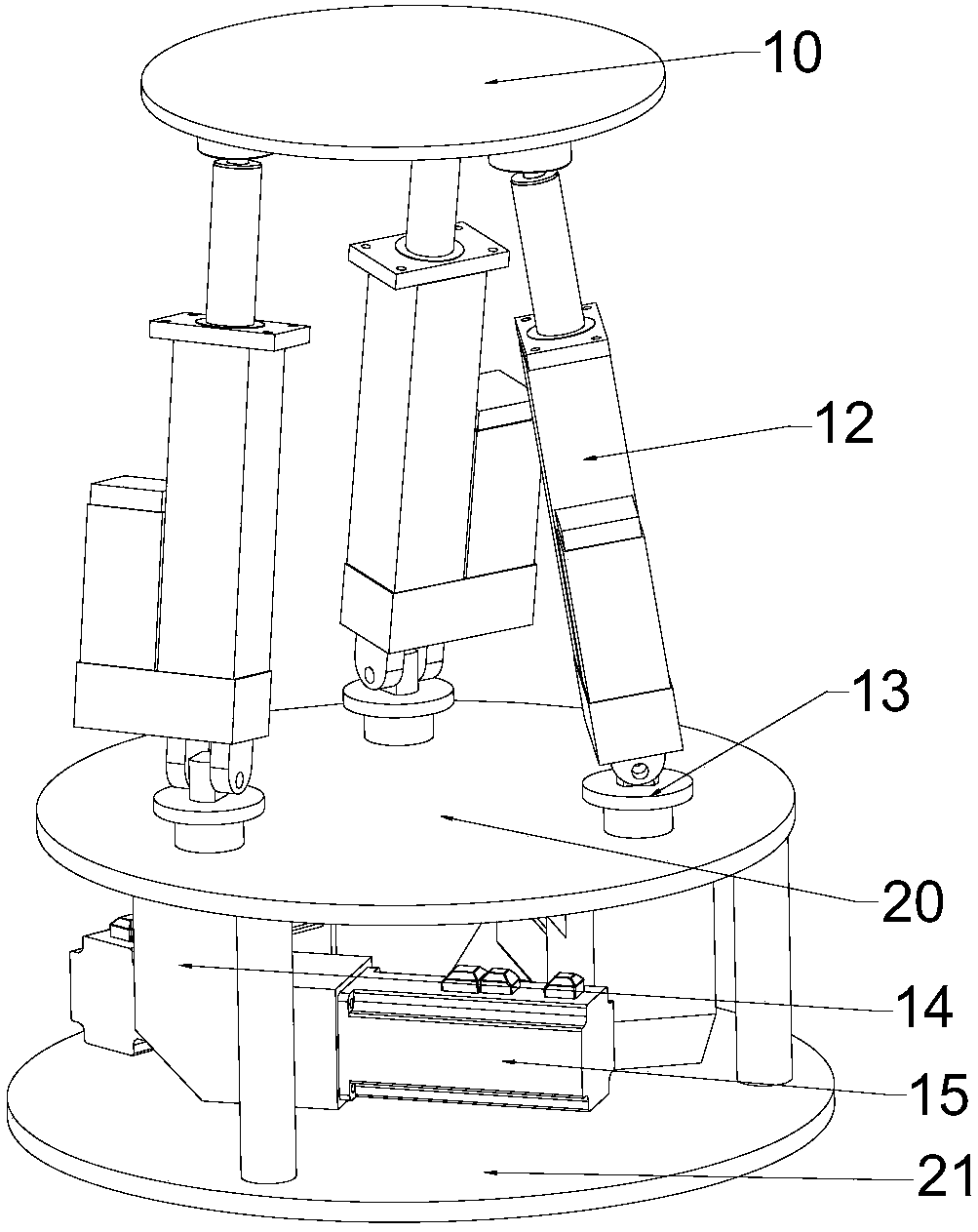 Six-freedom-degree motion platform and electronic equipment