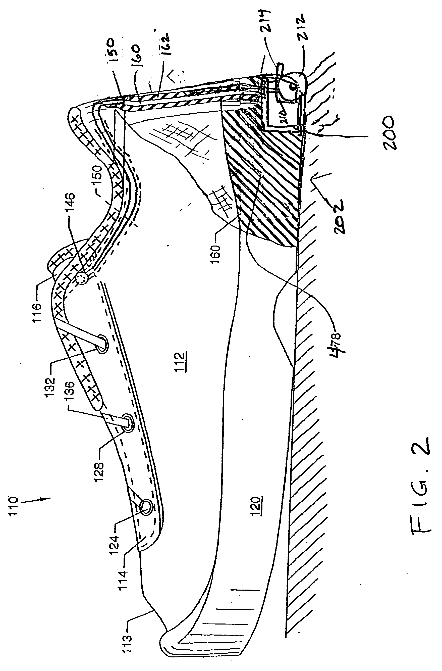 Automated tightening shoe