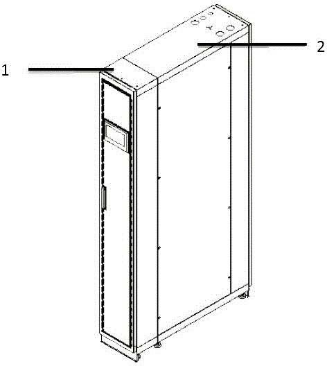 Half-cabinet type environment-friendly energy-saving air conditioner for container data center application scenarios