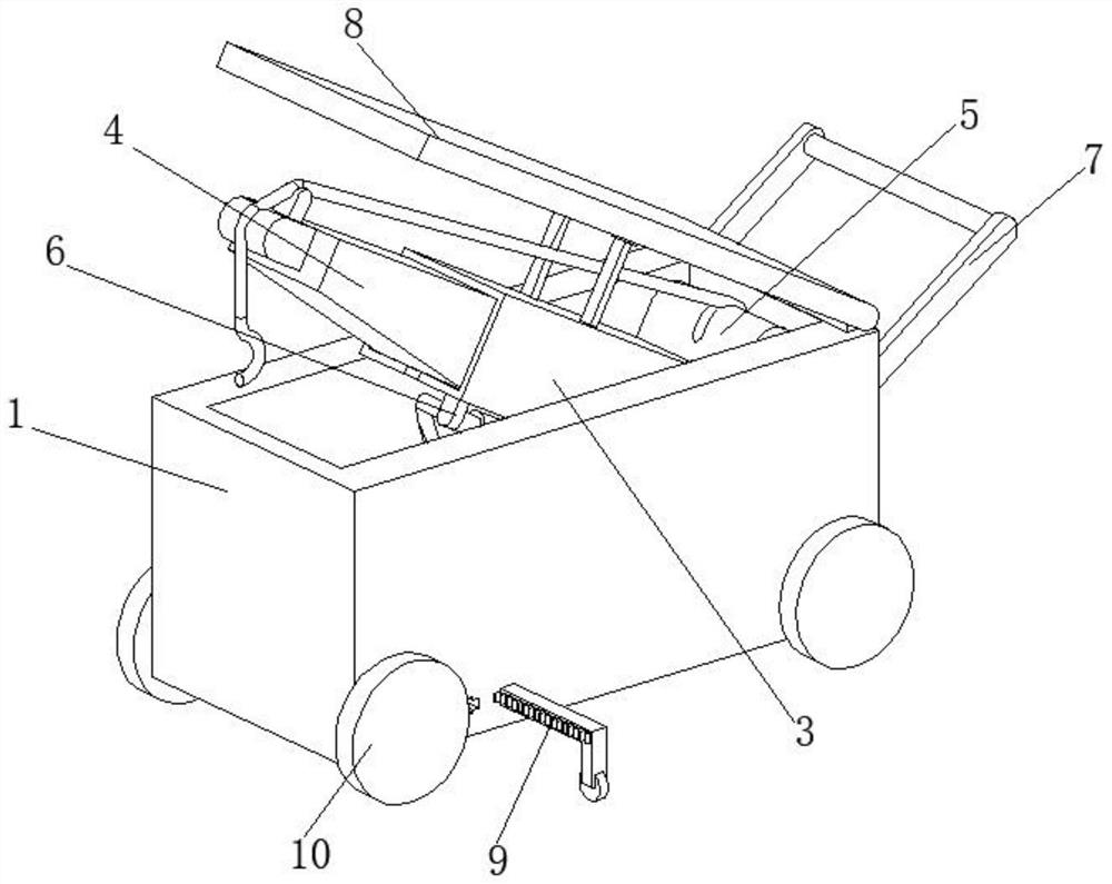 Small material crane and working method thereof