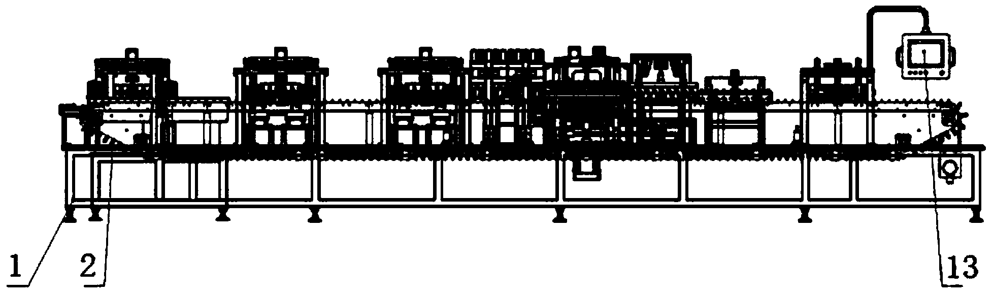 Method and equipment for linear batch assembly of medical drug package material