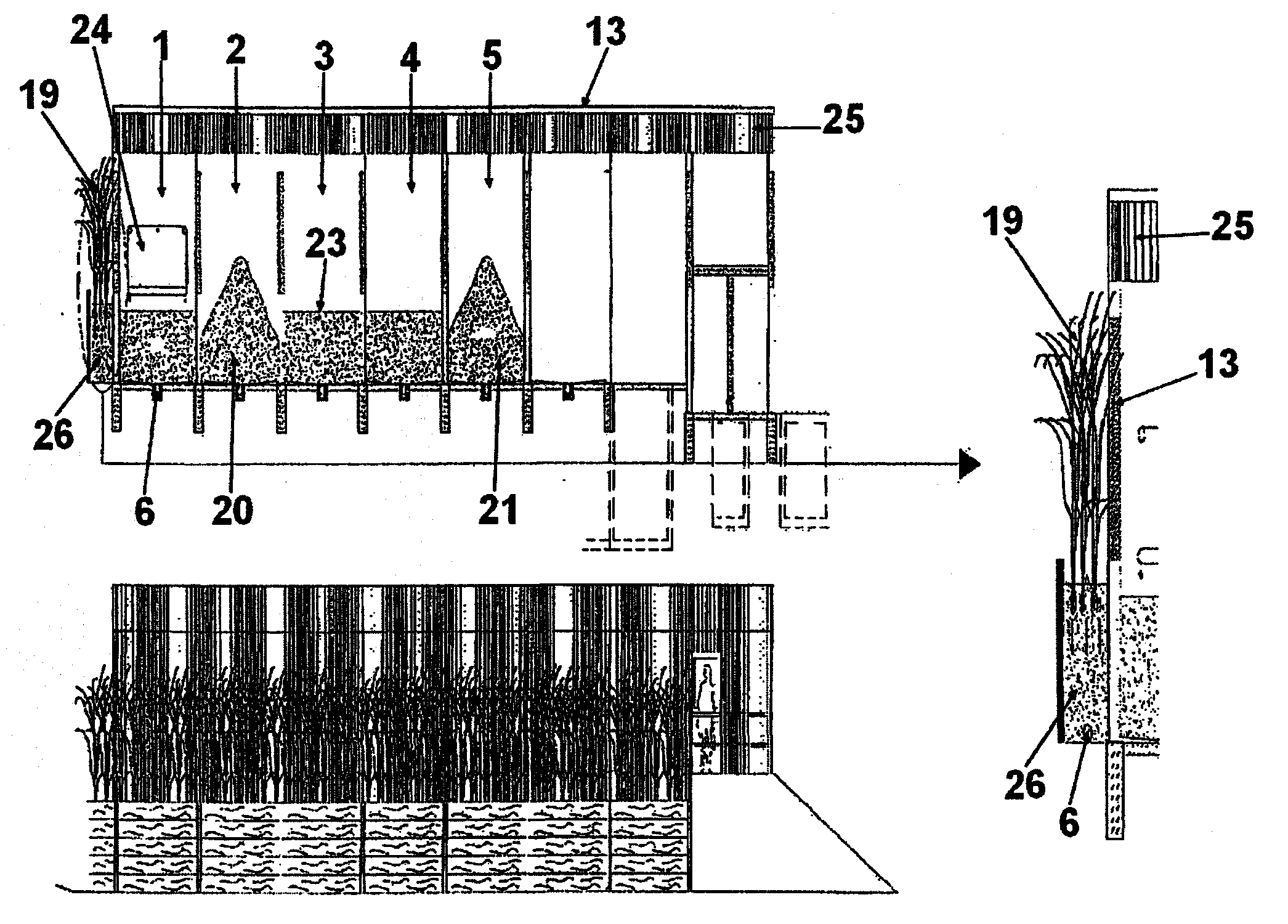 Ecotechnical installation and method for the production of cultivation substrates, soil amendments, and organic fertilizers having properties of anthropogenic terra preta soil