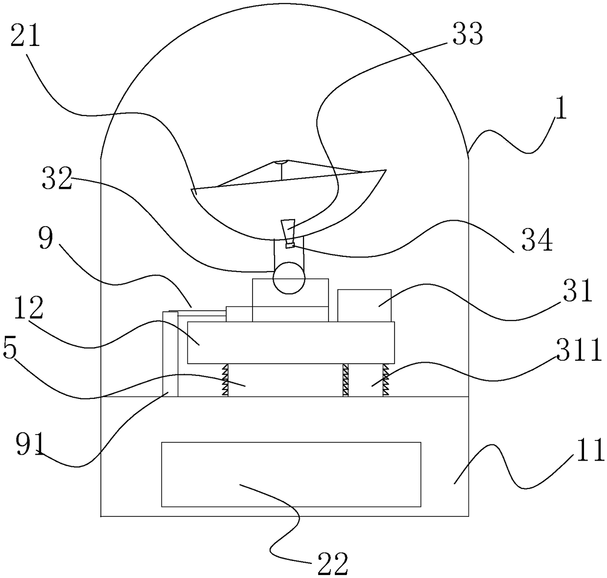 Marine satellite antenna