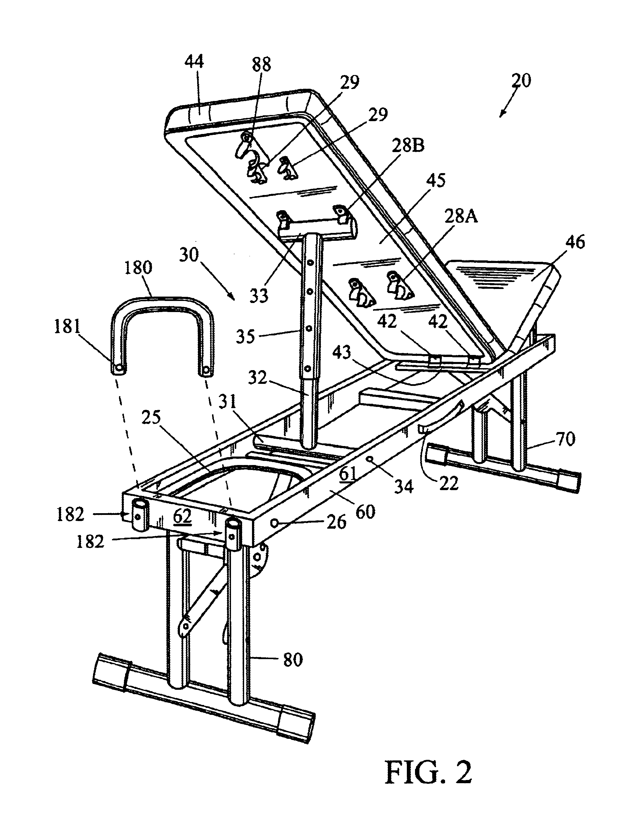 Articulated bench