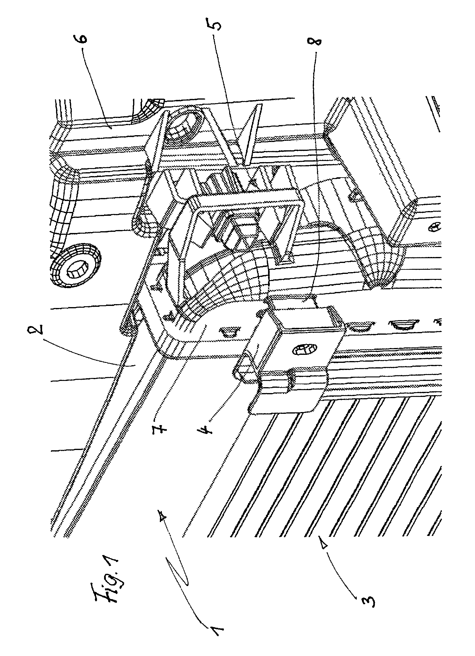 Fastening and joining element for heat exchangers, and heat exchanger assembly in a motor vehicle