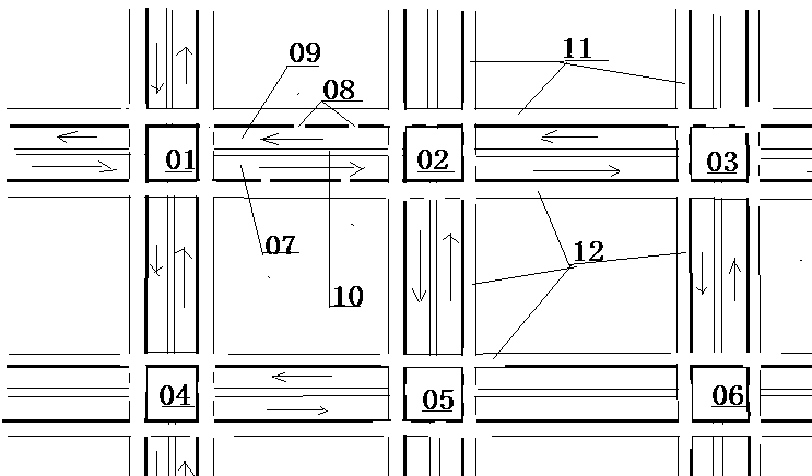 Automatic public transport system for urban road subgrade