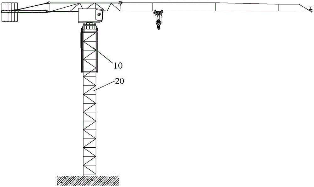 Jacking mechanism, jacking method, and tower crane with the same