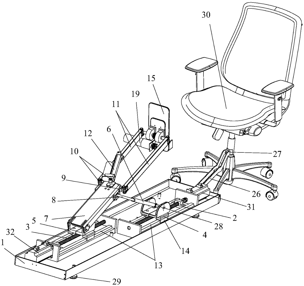 Hip joint rehabilitation training device