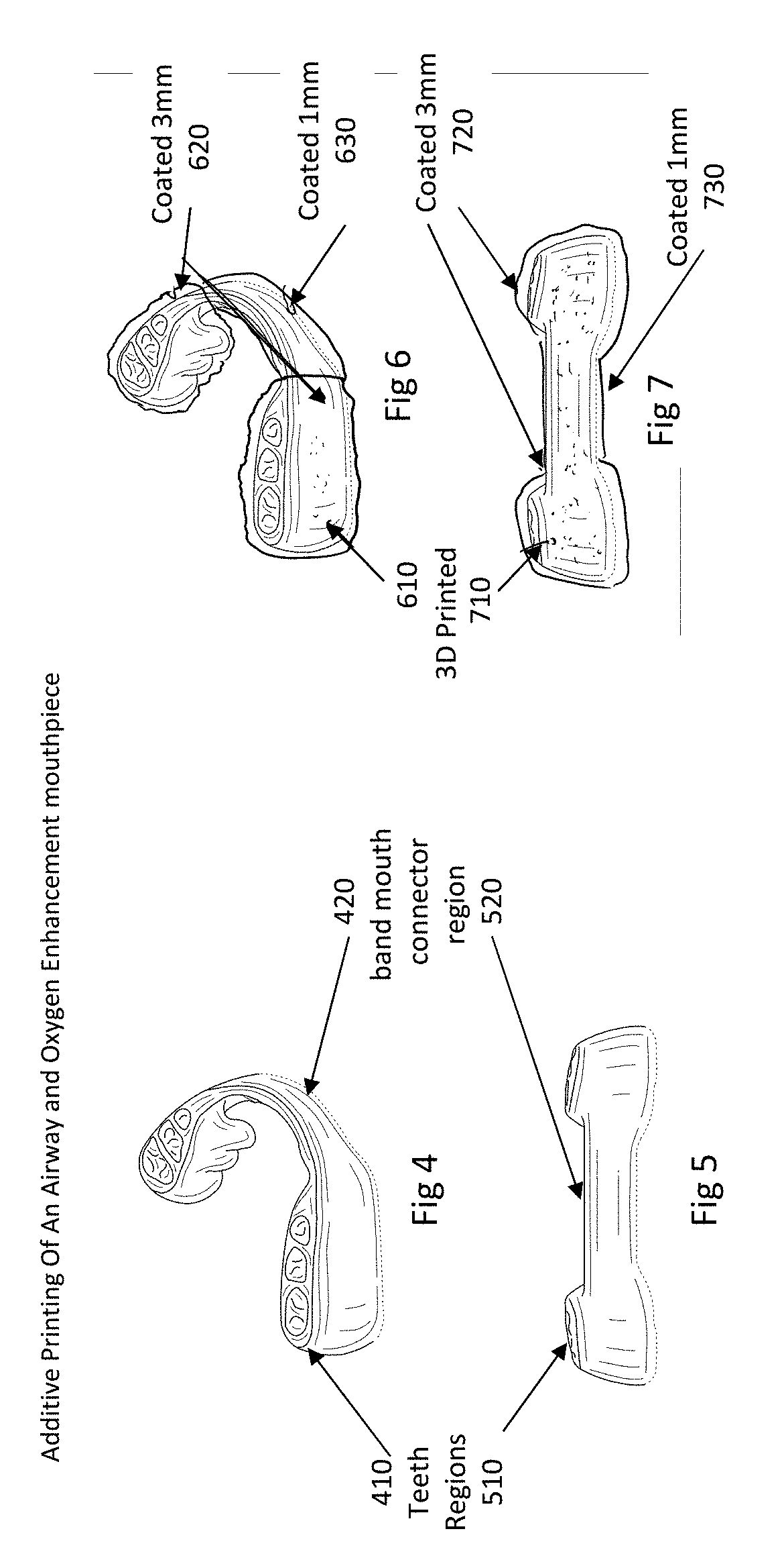 Additive printing of an airway and oxygen enhancement mouthpiece