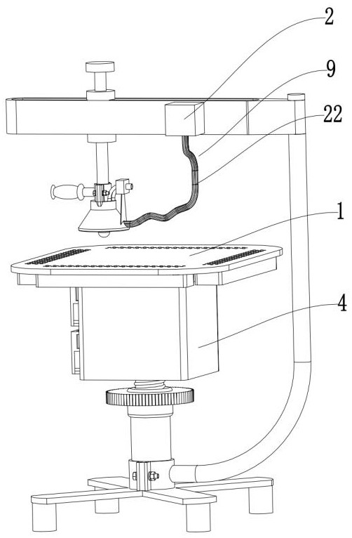 Welding device with telescopic structure for agricultural machinery