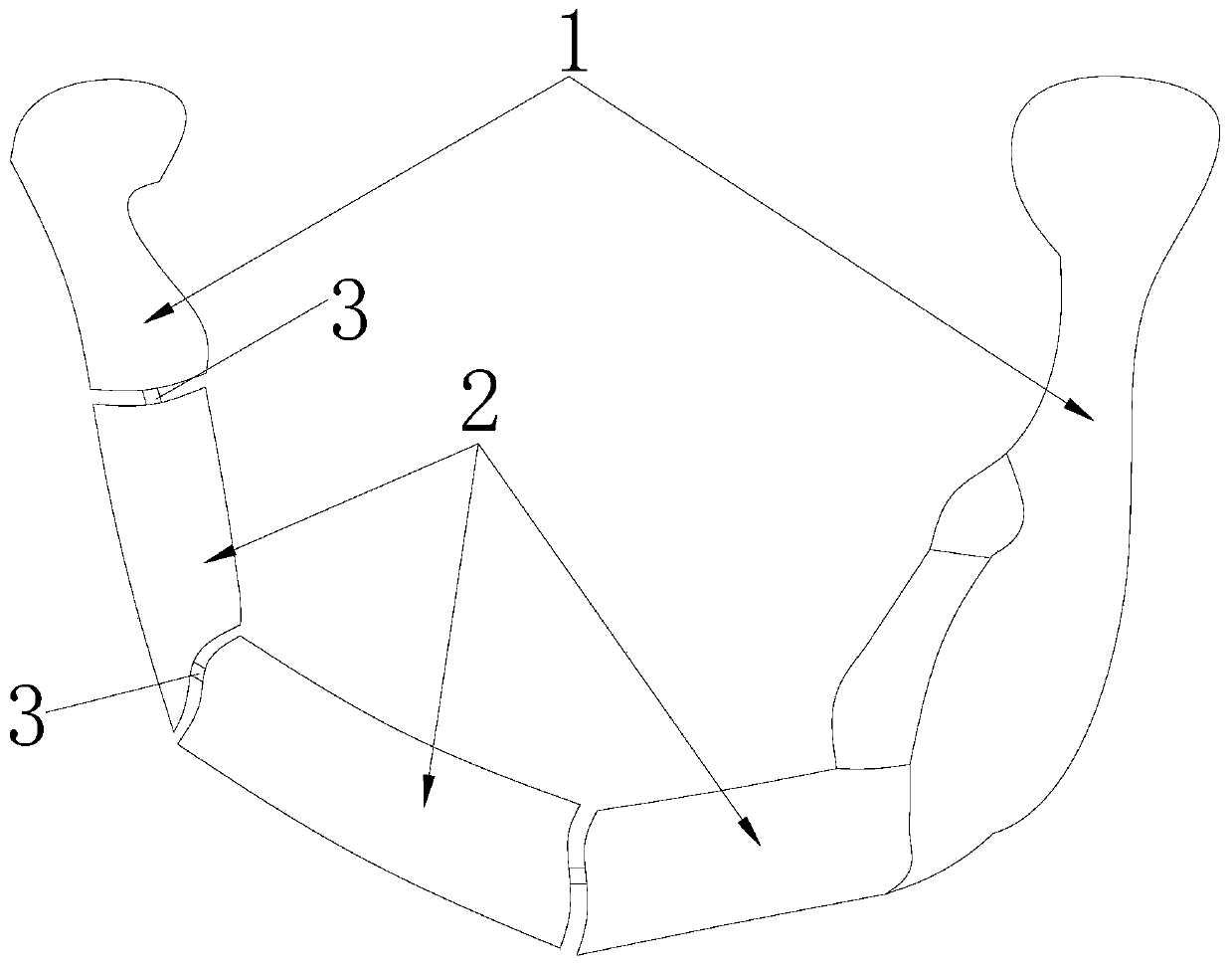 Cuttable Fibula reconstruction jaw defect model and manufacturing method and application thereof