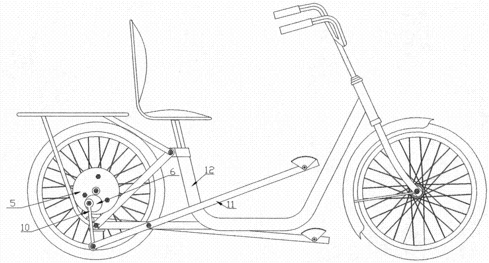 A double crank connecting rod reciprocating bicycle