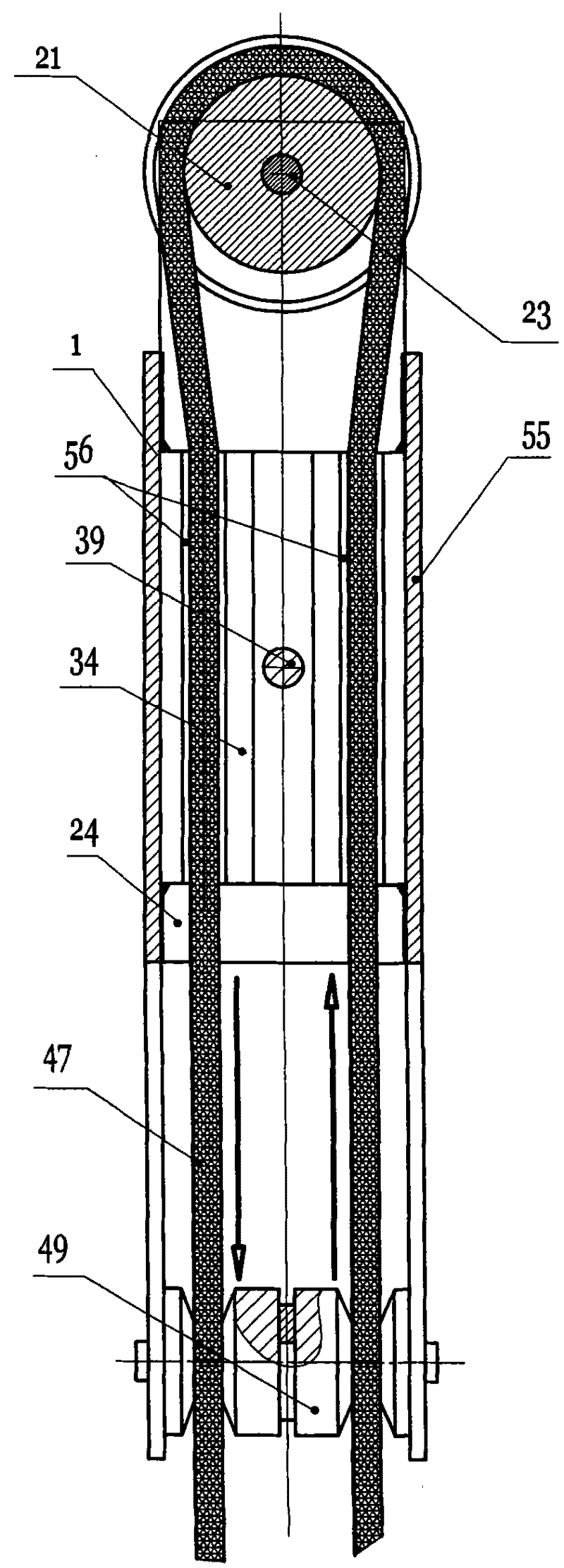 Bifilar-returning automatic control escape device for tall building