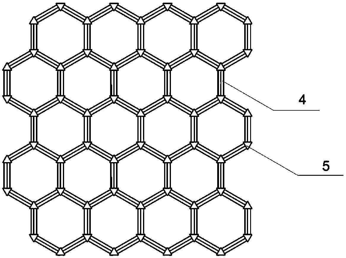 Impact-resistant energy absorption device of axial corrugated honeycomb sandwich plates